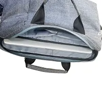 KismatBazar Laptop Messenger Bag with Adjustable Shoulder Strap, Padded Compartment  Storage Pockets, Lightweight, Water-Resistant, Travel-Friendly, Fits Up To 15.6 Laptops (Unisex,Grey)-thumb3