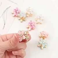 Mini Pearl Flower Claw Clip Set - Retro Hair Accessories (6 Pieces)-thumb4