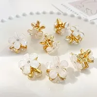 Mini Pearl Flower Claw Clip Set - Retro Hair Accessories (6 Pieces)-thumb1