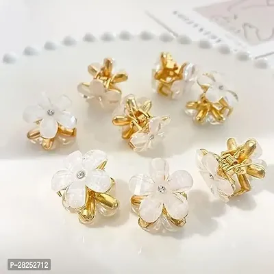 Mini Pearl Flower Claw Clip Set - Retro Hair Accessories (6 Pieces)-thumb2