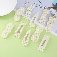 Fashionable Pearl Artificial Hair Clips Pack of 12-thumb3