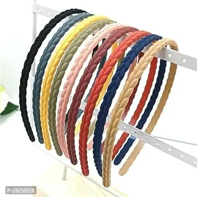 HANA JEWEL by Impression Jewellery Trendy Hair Style Juda Design Plastic Rubber 360 Matte Multicolor Set Hairband/Hairbelt for Women/Girls|Pack of 4-thumb0