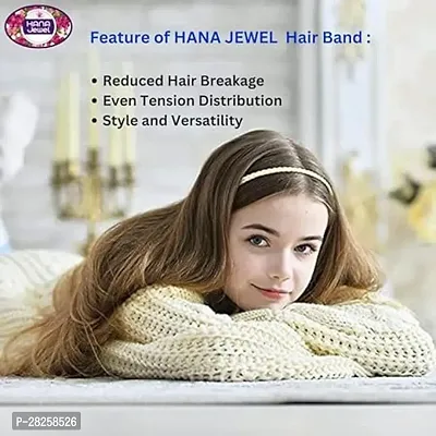 HANA JEWEL by Impression Jewellery Trendy Hair Style Juda Design Plastic Rubber 360 Matte Multicolor Set Hairband/Hairbelt for Women/Girls|Pack of 4-thumb3