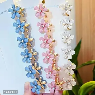 Mini Pearl Flower Claw Clip Set  ( 6 pieces)-thumb4