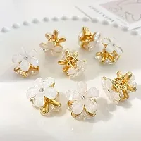 Mini Pearl Flower Claw Clip Set  ( 6 pieces)-thumb1