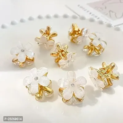 Mini Pearl Flower Claw Clip Set  ( 6 pieces)-thumb2