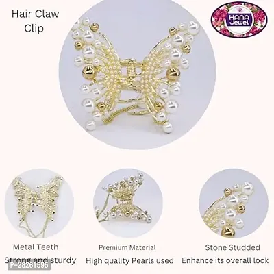 Butterfly Hair Accessories Enhance Your Juda Bun Hairstyle with Bride Clip - 1 Piece-thumb0