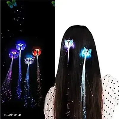 Stylish LED Flashing Light Butterfly Hair Clip Pack Of 4