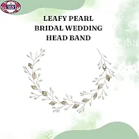 Stylish Bridal Hair Vine Bridal Golden Leafy Headband Girls and Women-thumb1