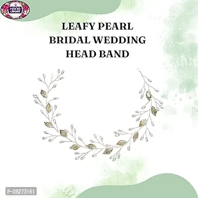 Stylish Bridal Hair Vine Bridal Golden Leafy Headband Girls and Women-thumb2