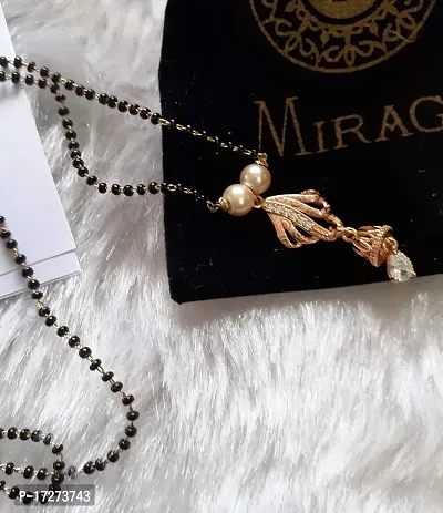 Mirage -Traditional Gold Plated Mangalsutra for women with Crystal pendant design-thumb2