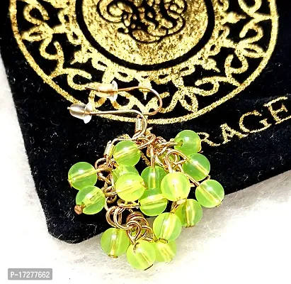 Mirage - Unique cute green grapes style earrings | trendy unique fruit earing-thumb3