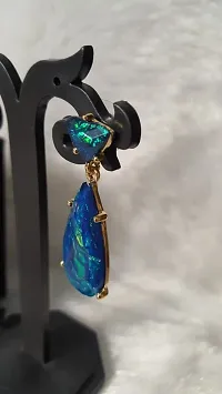 Mirage - Dark Blue Multicoloured Drop Earrings for Women | Long Pretty tassel earrings | jewellery| jewellery for women | stylish earring-thumb2