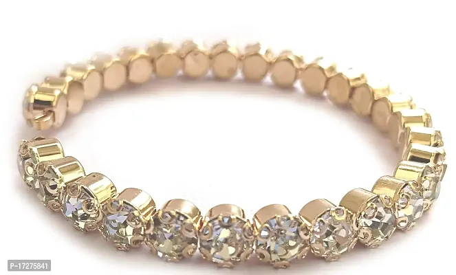 Mirage - Golden big Dimond stretchable bracelet.-thumb0