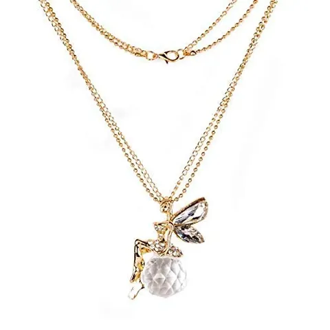 Mirage - Multi-Layer Butterfly Fairy Necklace Color Crystal Angel Wings Long Chain Necklaces For Women | 3 chain necklace |sweater long necklace | multilayer chain necklace