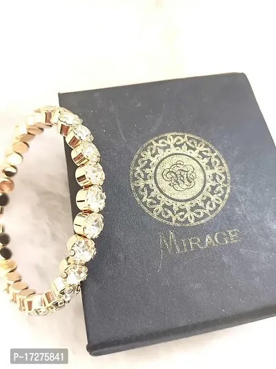 Mirage - Golden big Dimond stretchable bracelet.-thumb2