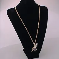 Mirage - Multi-Layer Butterfly Fairy Necklace Gold Color Crystal Angel Wings Long Chain Necklaces For Women | 3 chain necklace |sweater long necklace | multilayer chain necklace-thumb2