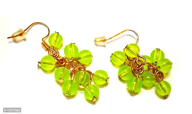 Mirage - Unique cute green grapes style earrings | trendy unique fruit earing-thumb0