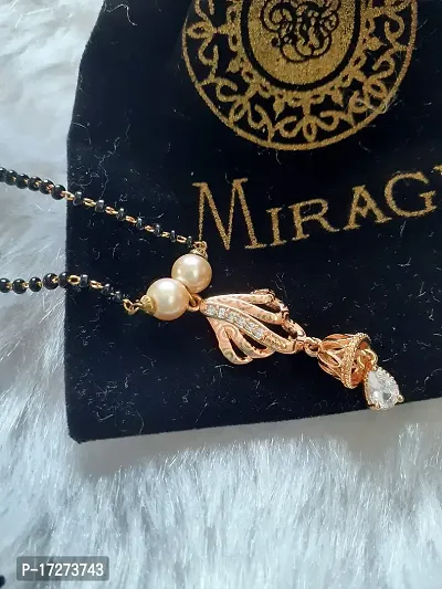 Mirage -Traditional Gold Plated Mangalsutra for women with Crystal pendant design-thumb3