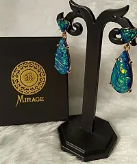 Mirage - Dark Blue Multicoloured Drop Earrings for Women | Long Pretty tassel earrings | jewellery| jewellery for women | stylish earring-thumb1
