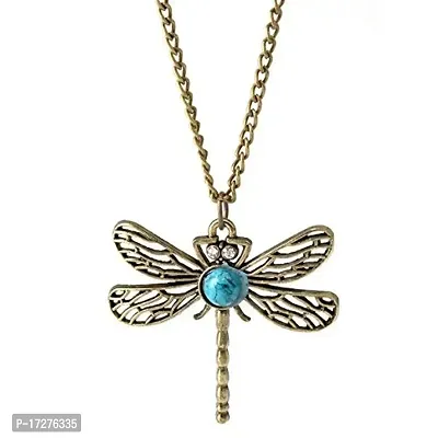 Mirage -Vintage Long Chain Butterfly Pendant Necklace Jewellery For Women| Butterfly necklace | Butterfly trending Jewellery for western were| sweater long necklace-thumb0