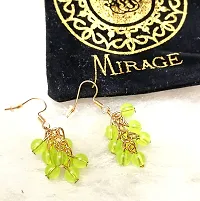 Mirage - Unique cute green grapes style earrings | trendy unique fruit earing-thumb1