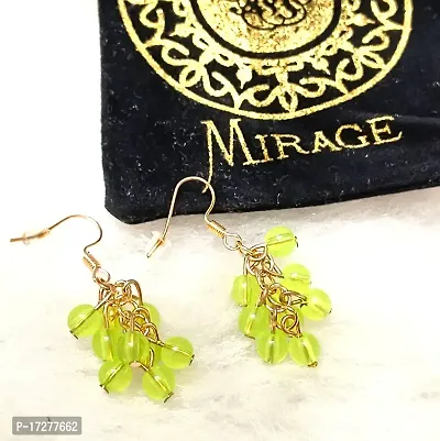 Mirage - Unique cute green grapes style earrings | trendy unique fruit earing-thumb2