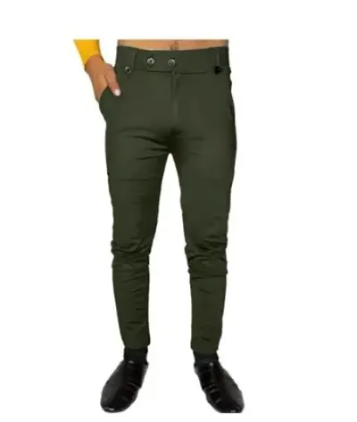 Stylish Lycra Solid Trouser For Men