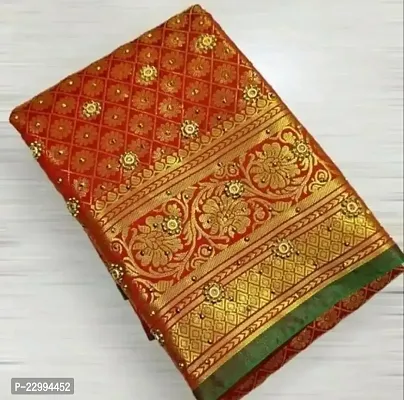 Banarasi Brocade Silk Saree With Blouse Piece For Women