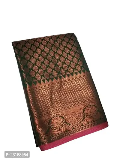 Kanjeevaram Brocade Silk Sarees With Blouse Piece
