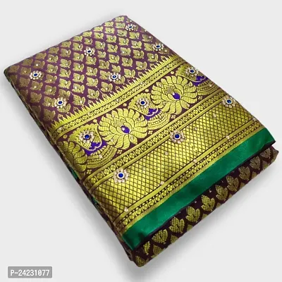 Classic Art Silk Woven Saree With Blouse Piece-thumb0