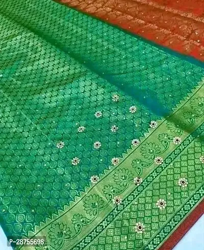 Banarasi Art Silk Brocade Saree With Running Blouse