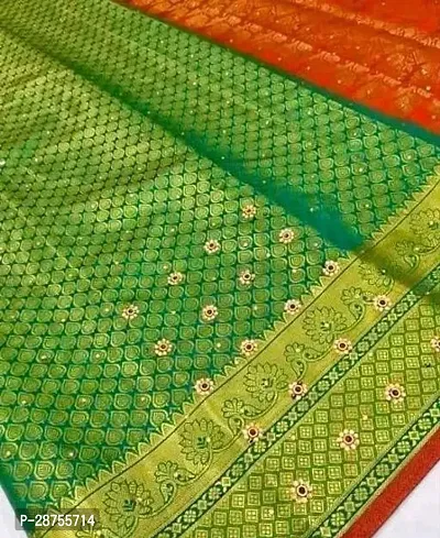 Banarasi Art Silk Brocade Saree With Running Blouse