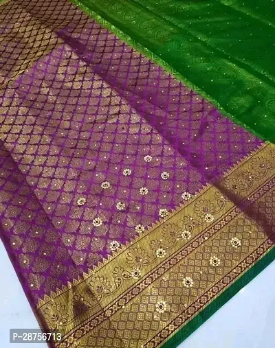 Banarasi Art Silk Brocade Saree With Running Blouse