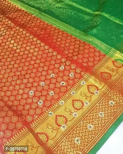 Banarasi Art Silk Brocade Saree With Running Blouse-thumb0