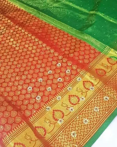 Banarasi Art Silk Brocade Sarees With Running Blouse
