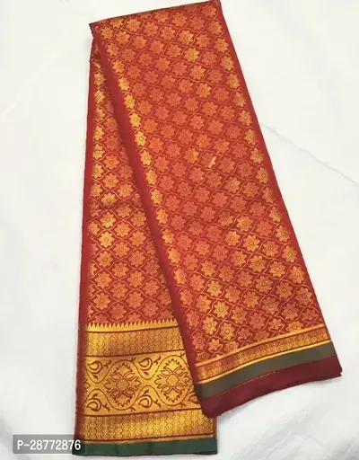 Banarasi Art Silk Brocade Saree With Running Blouse-thumb0