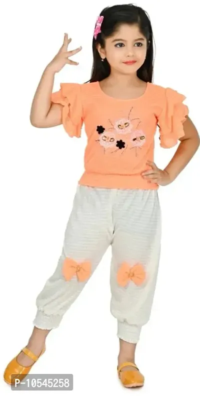 GIRLS TOP AND BOTTOM SET COLOR-ORANGE