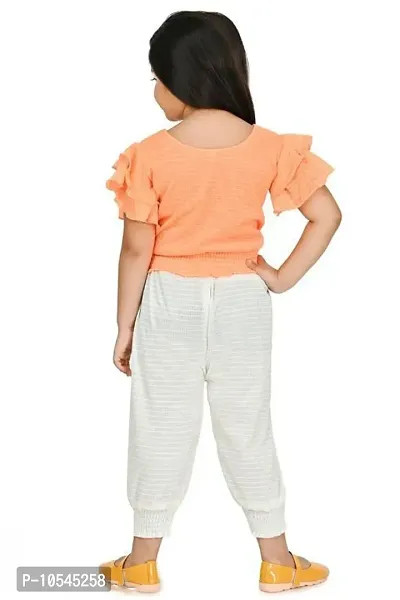 GIRLS TOP AND BOTTOM SET COLOR-ORANGE-thumb2