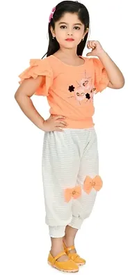 GIRLS TOP AND BOTTOM SET COLOR-ORANGE-thumb2