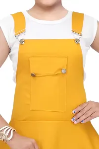 Stylish Crepe Yellow Dress For Girls-thumb1