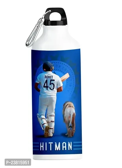 PrintingZone Compatible Print With Rohit Sharma Sipper Water Bottle For boys  Gilr Birthday Gift Aluminium 600ml School water Bottle Pack of 1(NS-216)