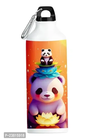 PrintingZone Compatible Print With Panda Sipper Water Bottle For boys  Gilr Birthday Gift Aluminium 600ml School water Bottle Pack of 1(NS-133)-thumb0