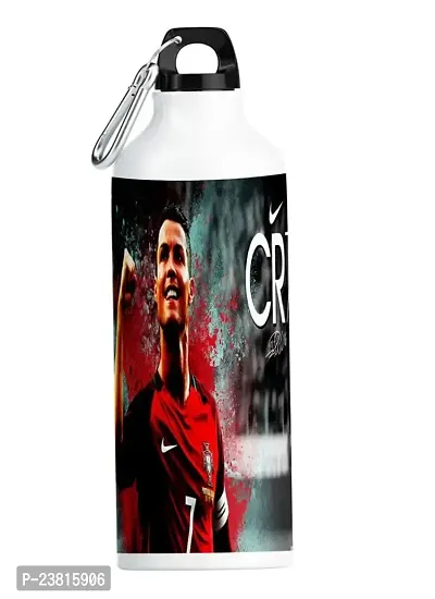 PrintingZone Compatible Print With Ronaldo Sipper Water Bottle For boys  Gilr Birthday Gift Aluminium 600ml School water Bottle Pack of 1(NS-232)