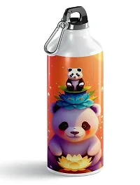 PrintingZone Compatible Print With Panda Sipper Water Bottle For boys  Gilr Birthday Gift Aluminium 600ml School water Bottle Pack of 1(NS-133)-thumb1