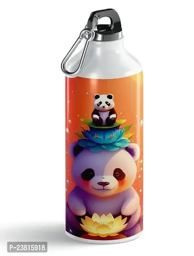 PrintingZone Compatible Print With Panda Sipper Water Bottle For boys  Gilr Birthday Gift Aluminium 600ml School water Bottle Pack of 1(NS-133)-thumb2