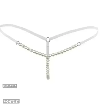 Women Thong White Silver Panty