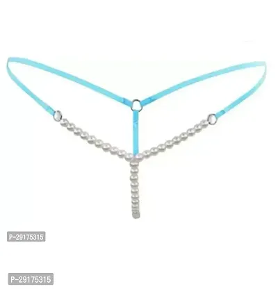 Women Thong Blue Silver Panty