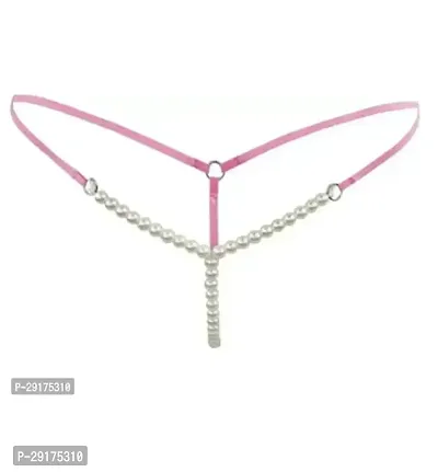 Women Thong Pink Silver Panty-thumb0