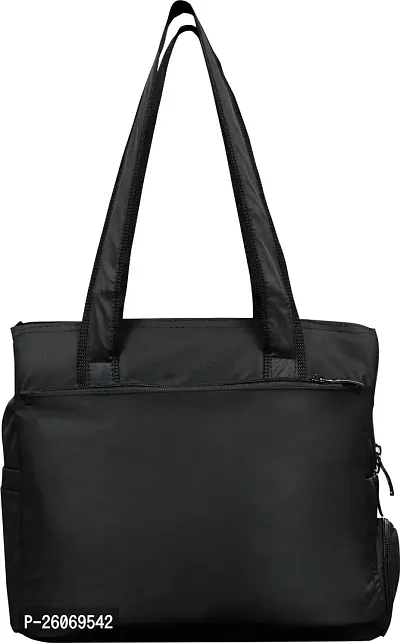 Stylish Black Self Pattern Handbags For Women-thumb5